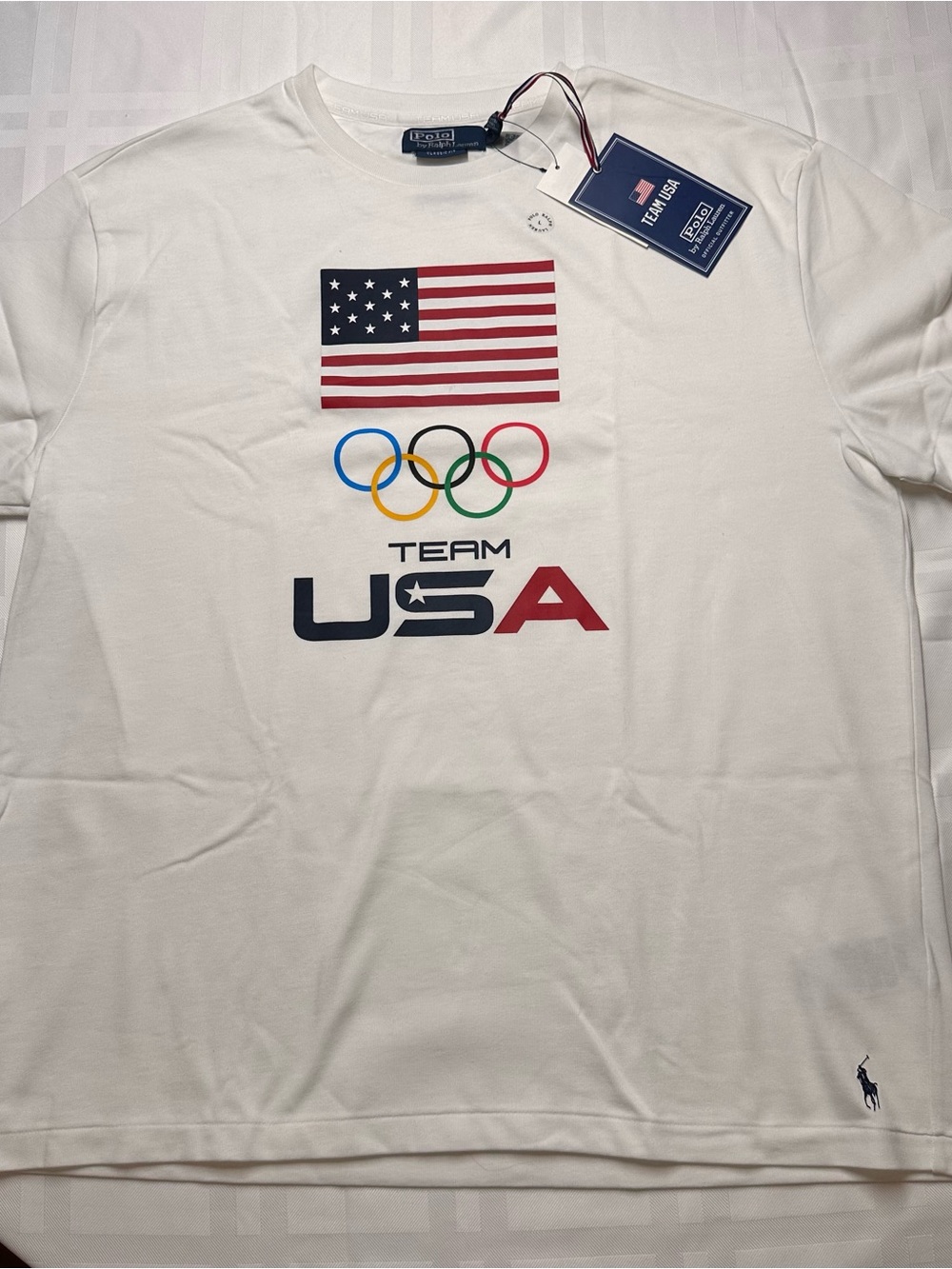 Ralph Lauren White Team USA Olympic Graphic Tee